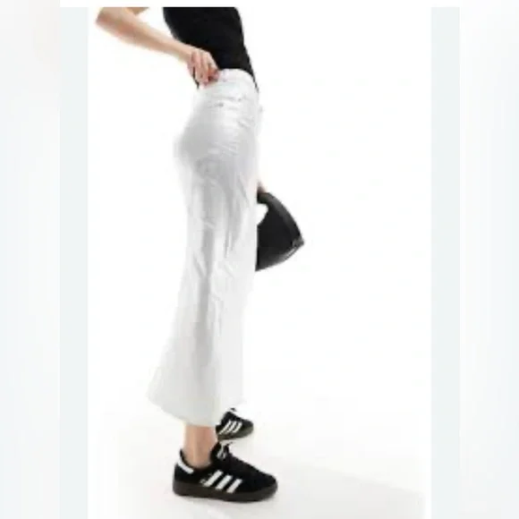 Scalpers Silver And White Maxi Skirt Casual NWT - Picture 4 of 4